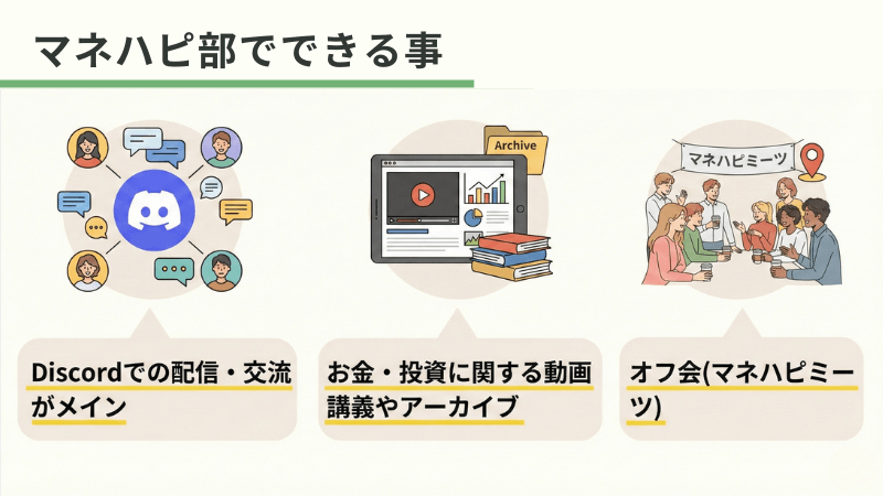 マネハピ部 できること